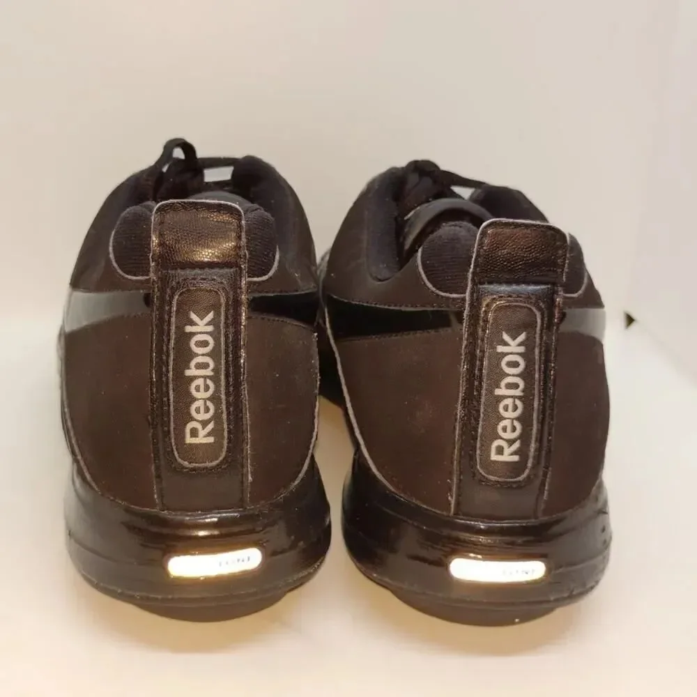 Reebok JumpTone Men's Black Leather Sneakers - Size 10.5